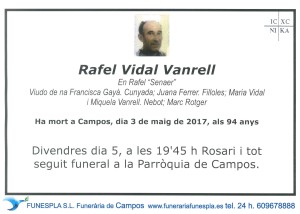 Rafael Vidal Vanrell 4-05-2017