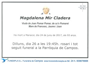 Magdalena Mir Cladera 24-06-2017