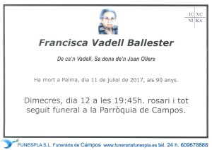 Francisca Vadell Ballester 11-07-2017