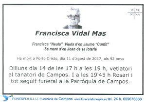 Francisca Vidal Mas 11-08-2017