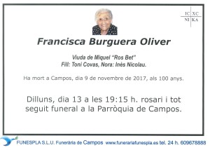 Francisca Burguera Oliver 09-11-2017