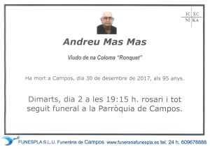 Andreu Mas Mas 30-12-2017