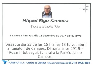 Miquel Rigo Xamena 23-12-2017