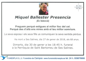 Miquel Ballester Presencia 27-01-2018