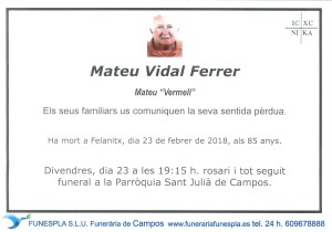 Mateu Vidal Ferrer 23-02-2018