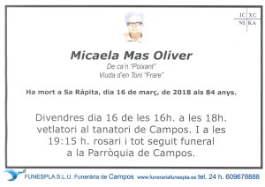 Micaela Mas Oliver 16-03-2018