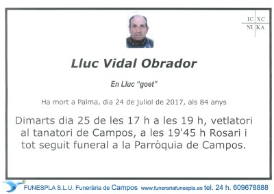 Lluc Vidal Obrador    24/07/2017