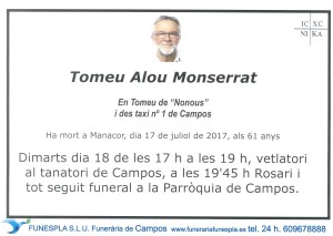 Tomeu Alou Monserrat 17-07-2017