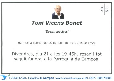 Toni Vicens Bonet   20/07/2017