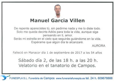 Manuel Garcia Villen  01/09/2017