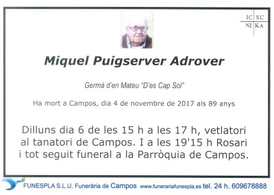 Miquel Puigserver Adrover   4/11/2017