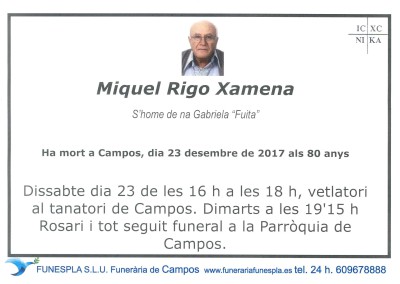 Miquel Rigo Xamena 23/12/2017