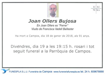 Joan Ollers Bujosa   18/01/2018
