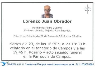 Lorenzo Juan Obrador