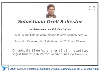 Sebastiana Orell Ballerster    12/02/2018