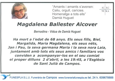 Magdalena Ballester Alcover   31/03/2018
