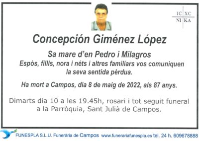 Concepción Giménez López 08-05-2022