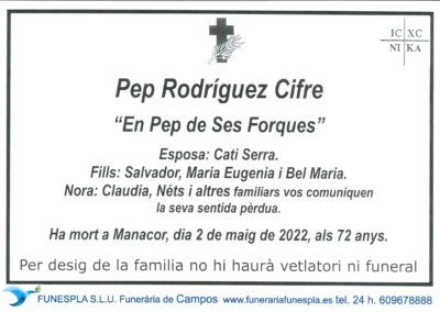 Pep Rodríguez Cifre  02-05-2022