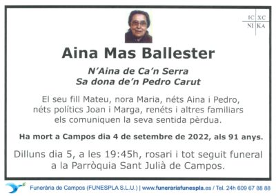 Aina Mas Ballester  04-09-2022