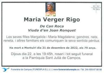 Maria Verger Rigo 21-12-2022