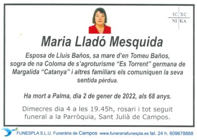 Maria Lladó Mesquida  02-01-2023