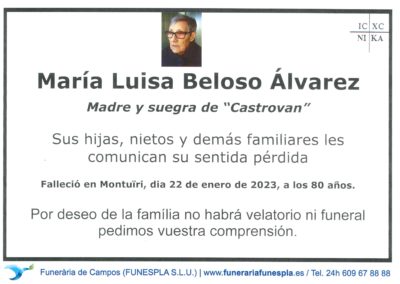 María Luisa Beloso Álvarez  22-01-2023