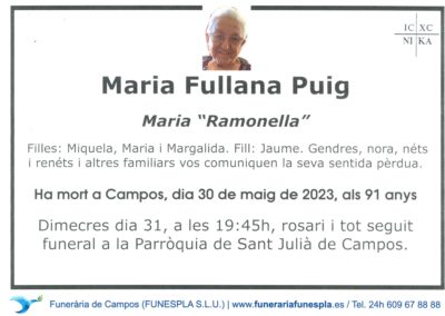 Maria Fullana Puig 30-05-2023