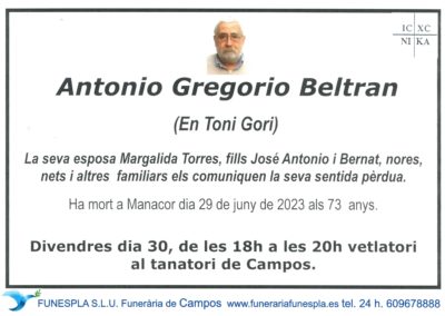Antonio Gregorio Beltran 29-06-2023