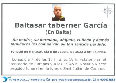 Baltasar Taberner García 05-08-2023