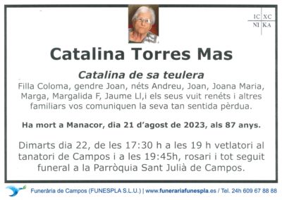 Catalina Torres Mas 21-08-2023