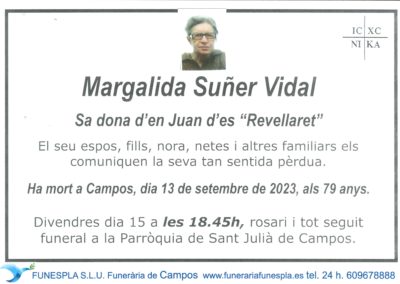 Margalida Suñer Vidal  13-09-2023