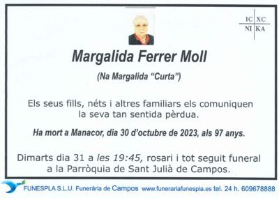 Margalida Ferrer Moll 30-10-2023