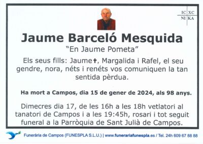Jaume Barceló Mesquida 15-01-2024