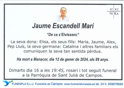 Jaume Escandell Marí 12-01-2024
