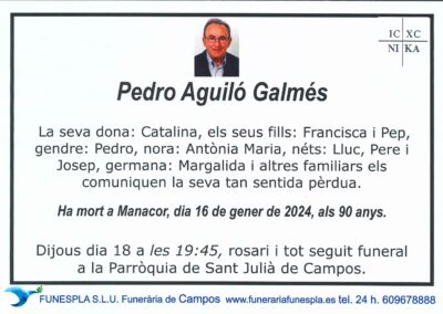 Pedro Aguiló Galmés 16-01-2024