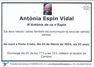Antònia Espin Vidal 24-02-2024