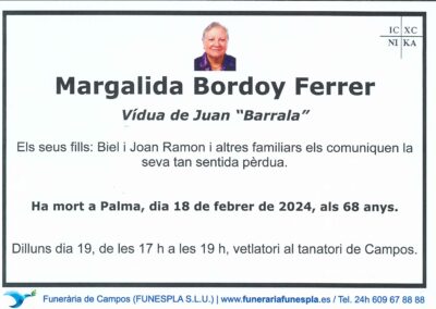 Margalida bordoy ferrer  18-02-2024