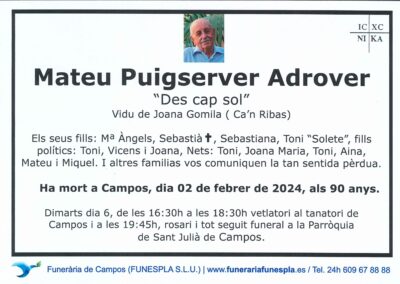 Mateu Puigserver Adrover  02-02-2024