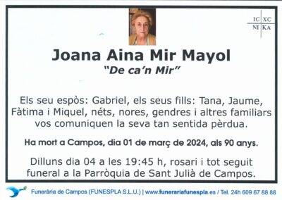 Joana Aina Mir Mayol 01-03-2024