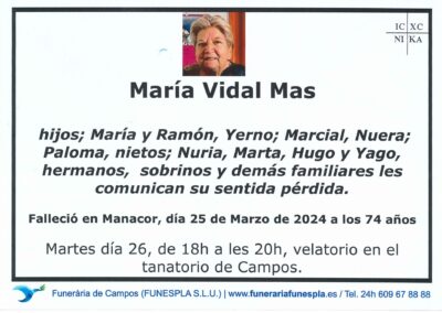 María Vidal Mas 25-03-2024