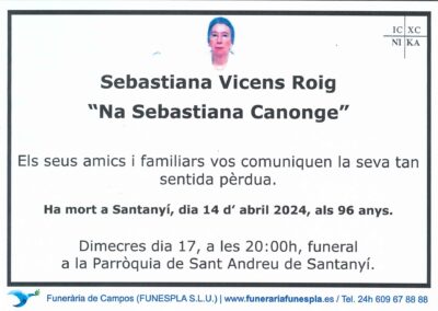 Sebastiana Vicens Roig 14-04-2024