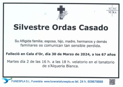 Silvestre Ordas Casado 30-03-2024