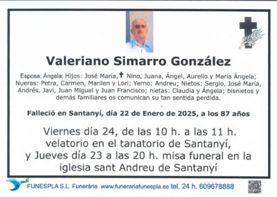 Valeriano Simarro González 22-01-2025