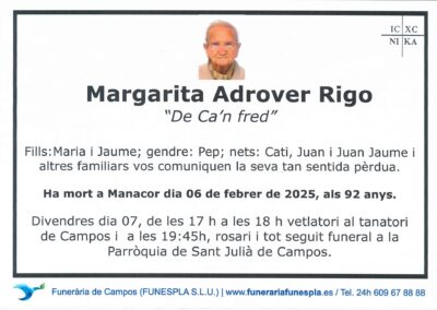 Margarita Adrover Rigo 06-02-2025