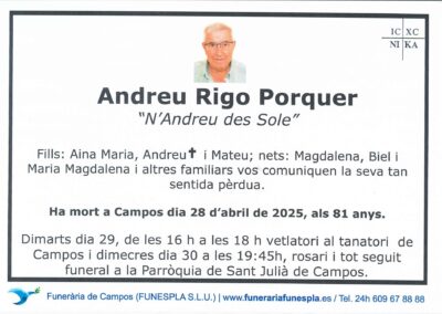 Andreu Rigo Porquer 28-04-2025