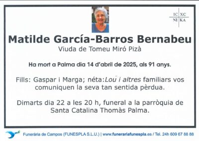 Matilde García-Barros Bernabeu 14-04-2025