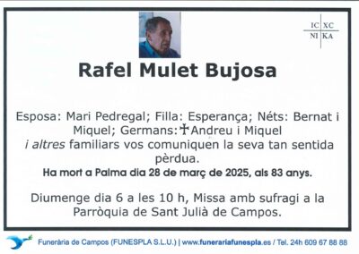 Rafel Mulet Bujosa 28-03-2025