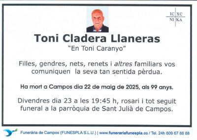 Toni Cladera Llaneras 22-05-2025