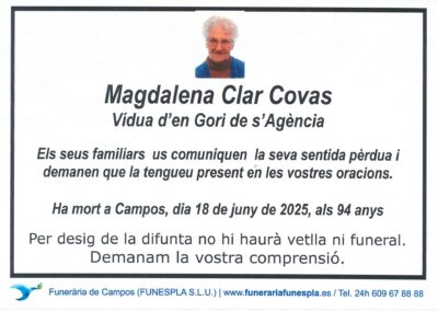 Magdalena Clar Covas 18-06-2025