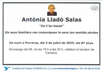 Antònia Lladó Salas 05-07-2025